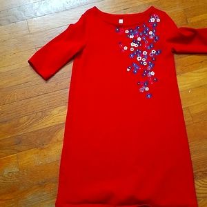 Tea red flower dress